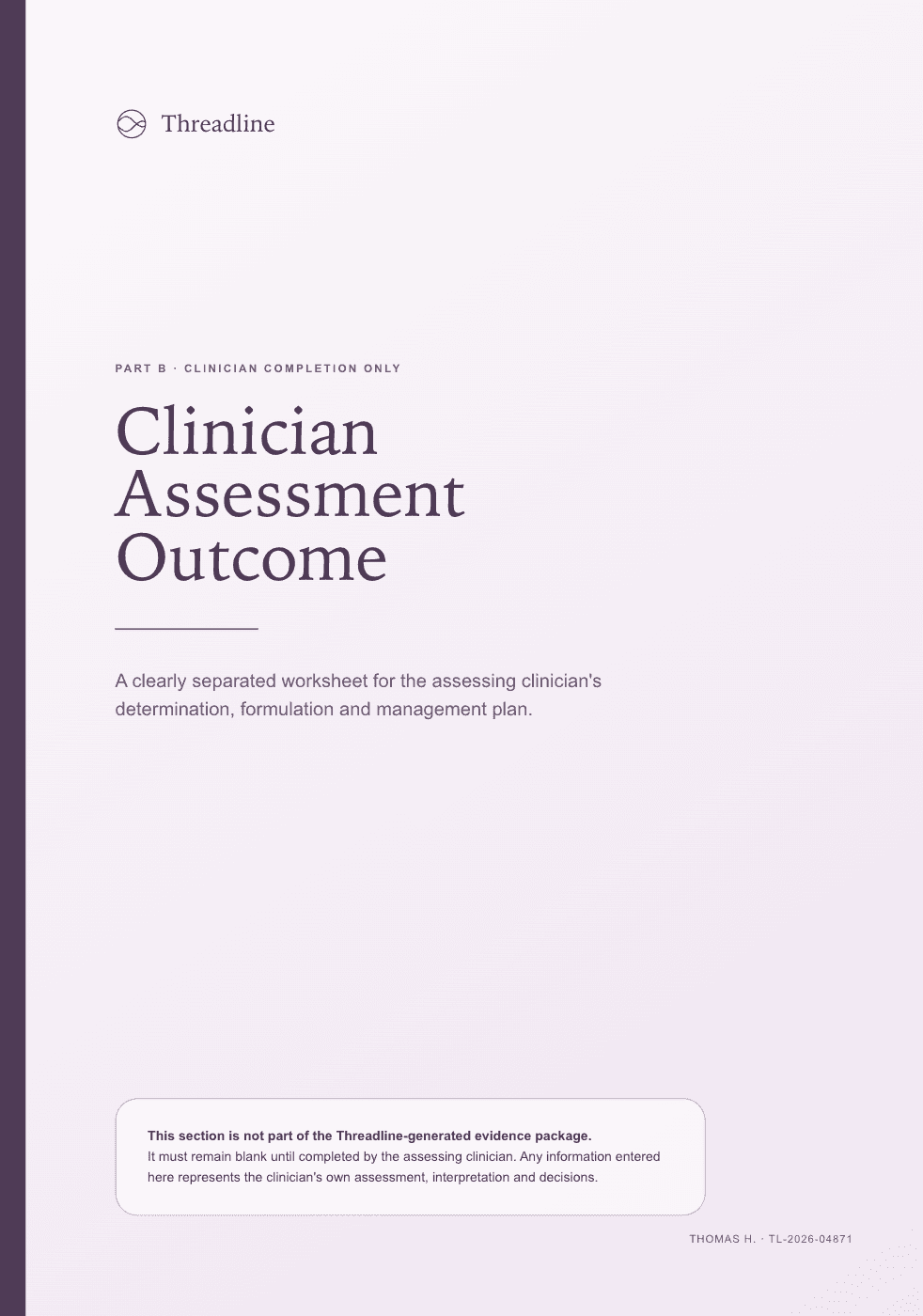Clinician Assessment Outcome cover